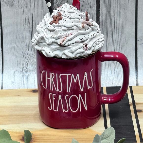 Rae Dunn Christmas Season Mug w/Handmade Faux Whipped Topping - Picture 2 of 2